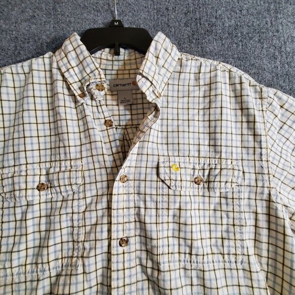 Carhartt Other - Carhartt Men's Size Large L Short Sleeve Button Down Plaid Adult Shirt Pockets